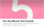 Allen Whitman Five Day Miracle Tent Crusade card
