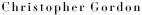 Christopher Gordon Logo